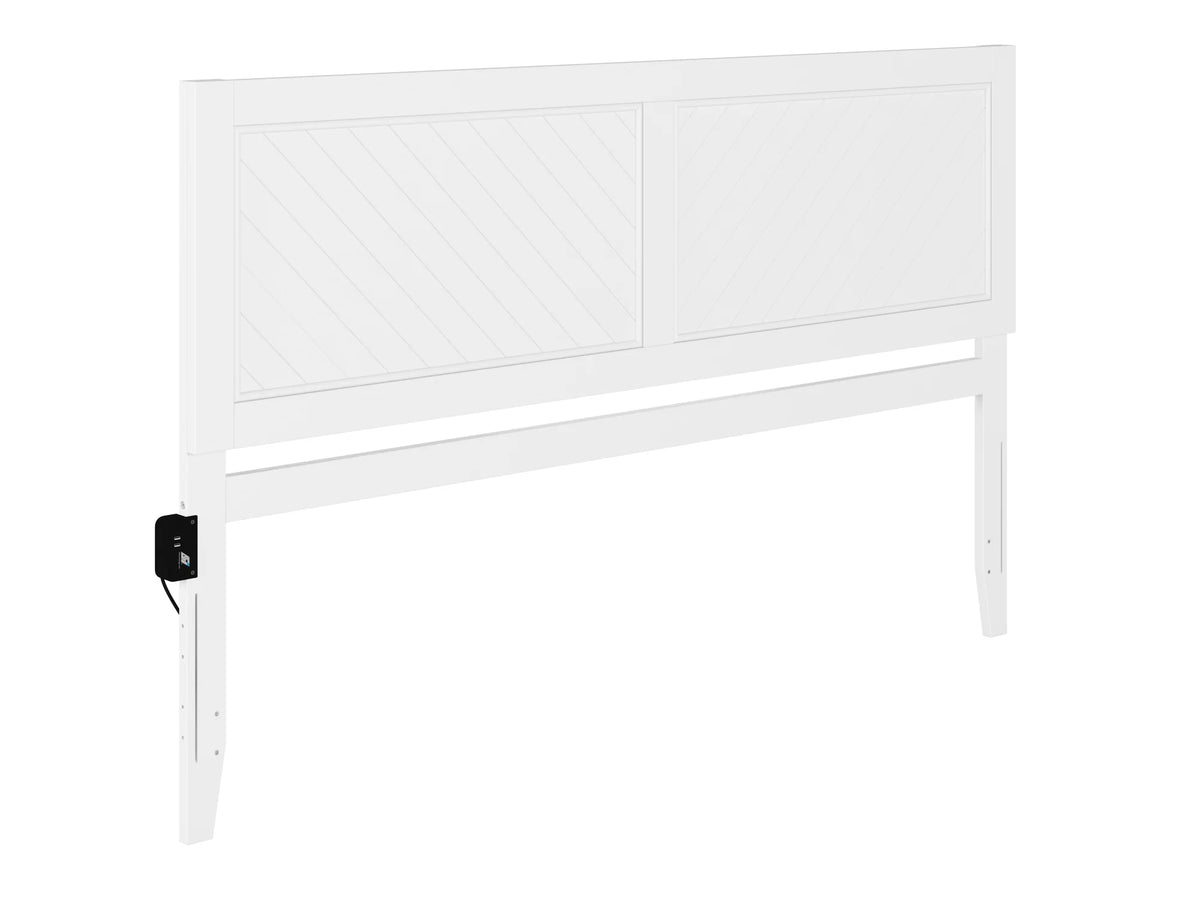 White Solid Wood King Headboard P608335