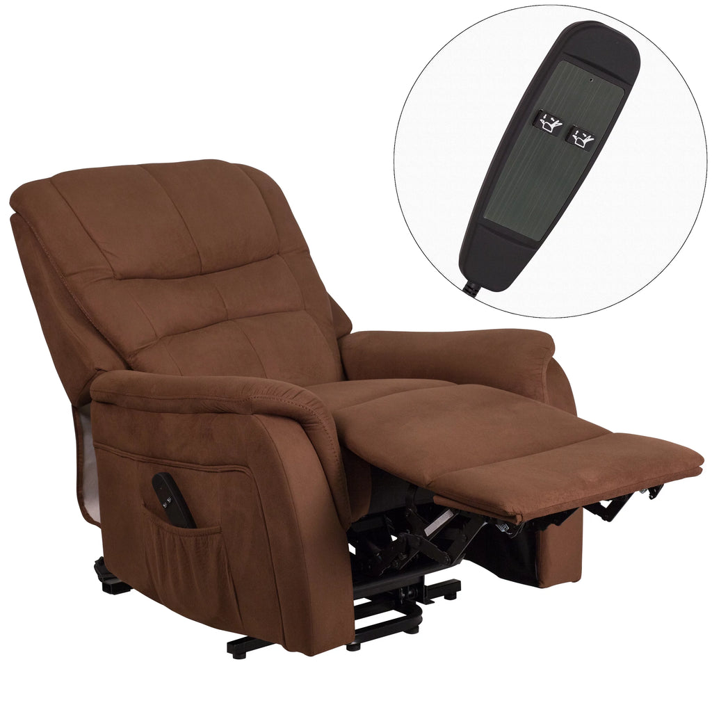 Brown Microfiber Lift Recliner R957562