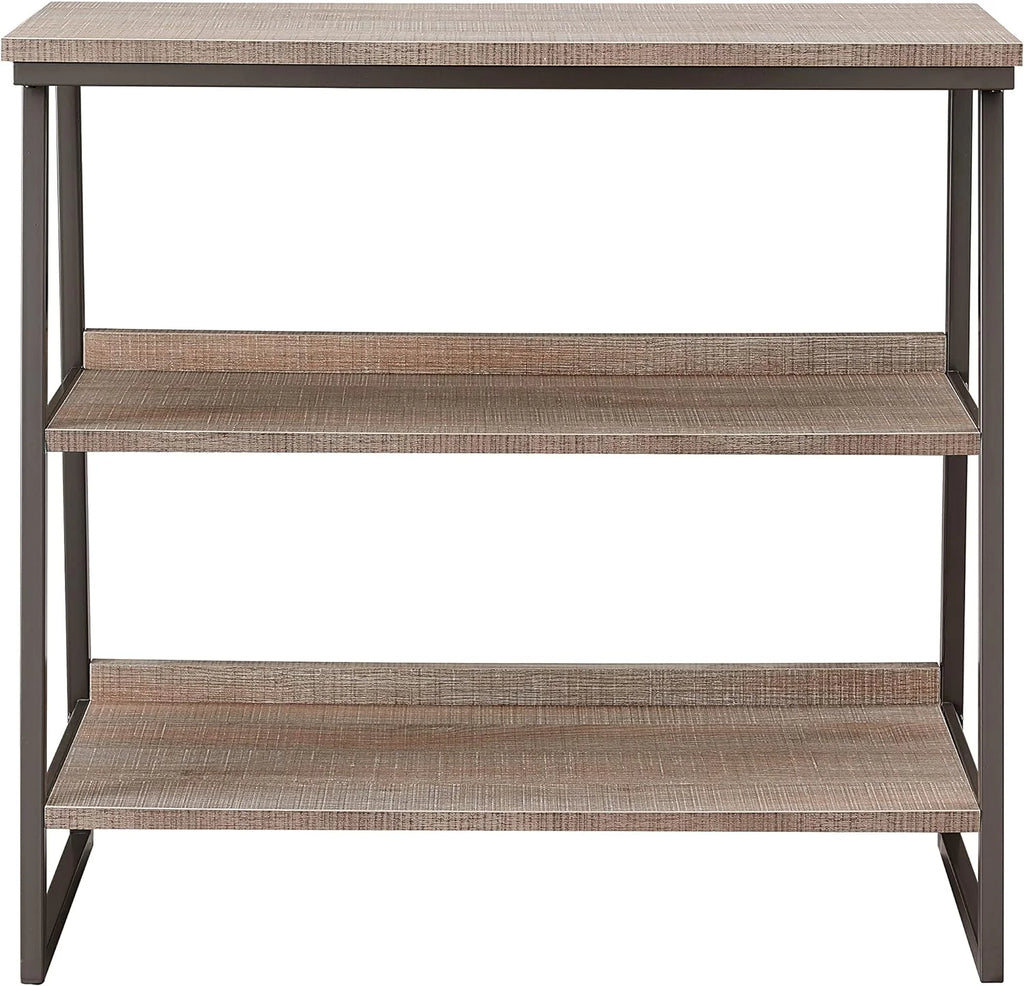 Rustic Oak/Black Shelves And Sides H974