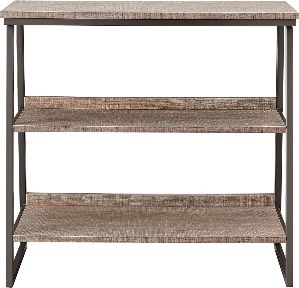 Rustic Oak/Black Shelves And Sides H974