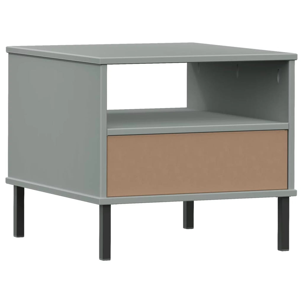Pine Wood Bedside Cabinet with Storage Drawer and Open Compartment Q930833