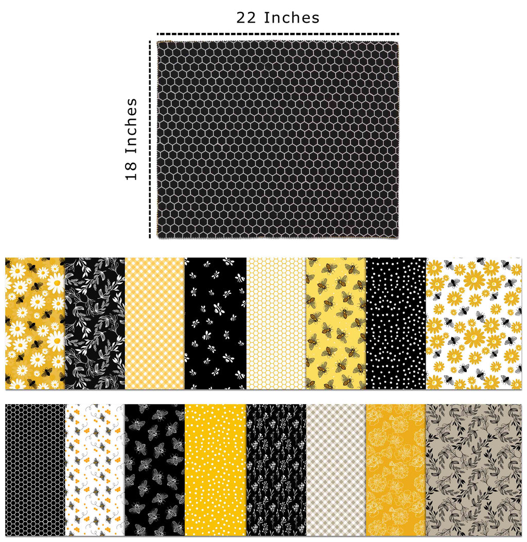 16 Pc 100% Cotton Pre-Cut Quilting Fabric J4805