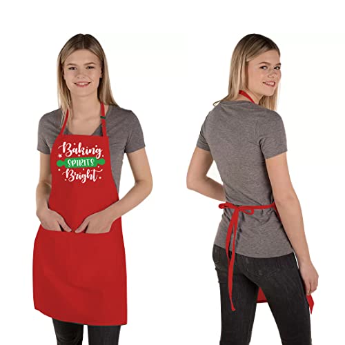 Christmas Baking Apron with 2 Pockets J520